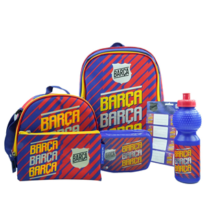 ست 6 در 1 کوله پشتی 40 سانتی بارسلونا مدل Rainbow Max - Backpack - Promotion Items 6 in 1 - FC Barcelona _کیف مدرسه